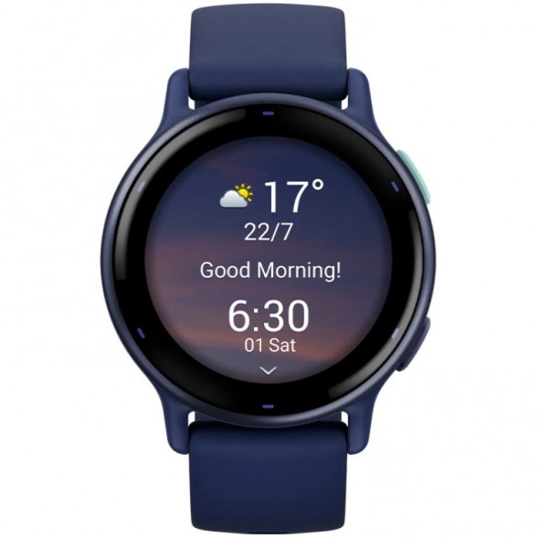 Умные часы Garmin Vivoactive 5, синие с металлически-синим безелем и силиконовым ремешком 010-02862-12 в Таганроге