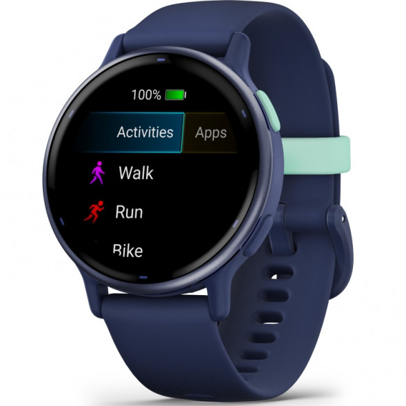 Умные часы Garmin Vivoactive 5, синие с металлически-синим безелем и силиконовым ремешком 010-02862-12 в Таганроге