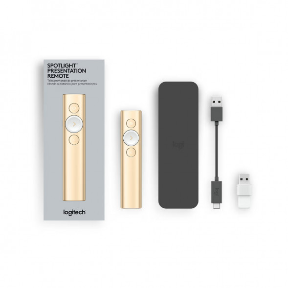 Презентер Logitech Spotlight Presentation Remote золотой в Таганроге
