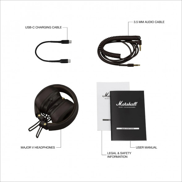 Беспроводные наушники Marshall Major V, коричневый в Таганроге