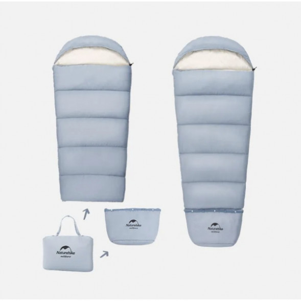 Спальный мешок Naturehike C180 (190x75см), голубой в Таганроге