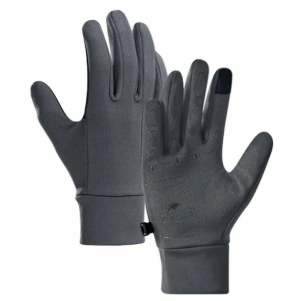 Перчатки сенсорные спортивные Naturehike Outdoor Full Touch GL10 (серый, L) в Таганроге