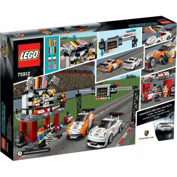 Конструктор LEGO Speed Champions 75912 Финишная линия гонки Porsche 911 GT в Таганроге