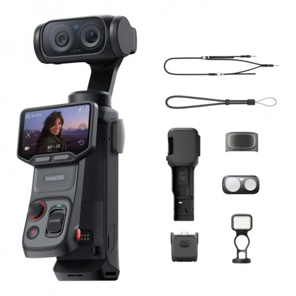 Экшн-камера Insta360 Luna Ultra Fill Light Bundle, Cosmic Black в Таганроге