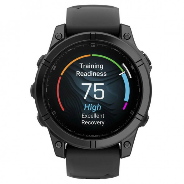 Умные часы Garmin Fenix E 47мм Amoled Slate Grey Steel с чёрным силиконовым ремешком 010-03025-01 в Таганроге