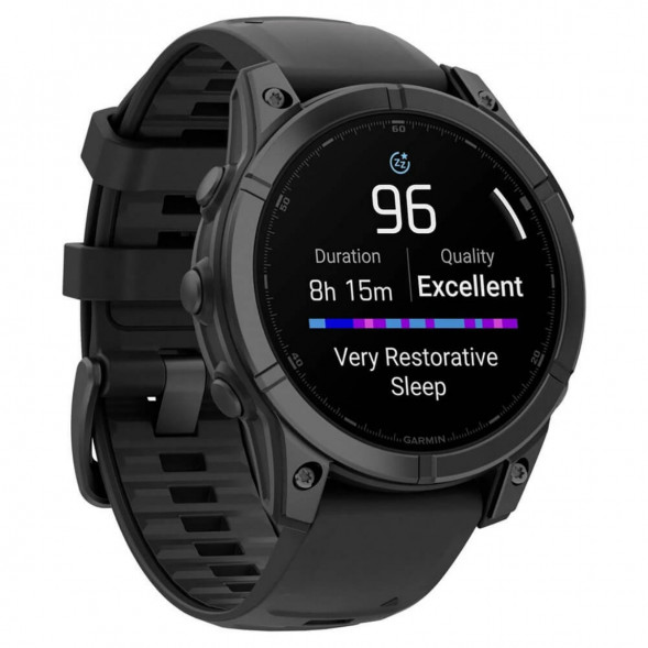 Умные часы Garmin Fenix E 47мм Amoled Slate Grey Steel с чёрным силиконовым ремешком 010-03025-01 в Таганроге