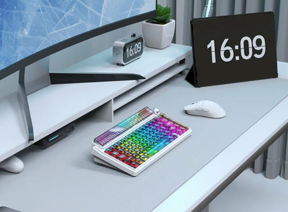 Беспроводная игровая механическая клавиатура Ajazz Pixel 68, 8K, Hot-Swap, RGB, с матричным LED экраном в Таганроге