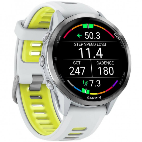 Умные часы Garmin Forerunner 970 Titanium Whitestone/Translucent Amp Yellow Band 010-02969-11 в Таганроге