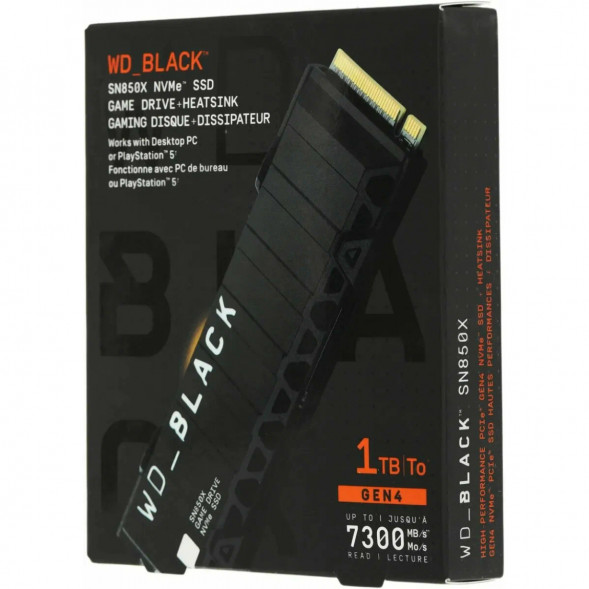 SSD накопитель Western Digital WD Black SN850X NVMe, 1TB (WDS100T2XHE) в Таганроге