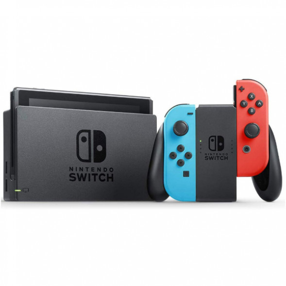 Игровая приставка Nintendo Switch rev.2 32 ГБ, красный/синий в Таганроге