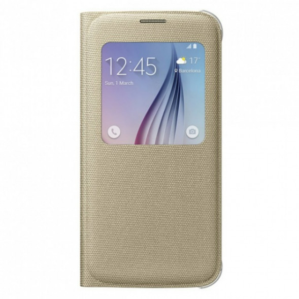 Чехол для Samsung Galaxy S6 S-View Cover (EF-CG920BFE), Gold в Таганроге