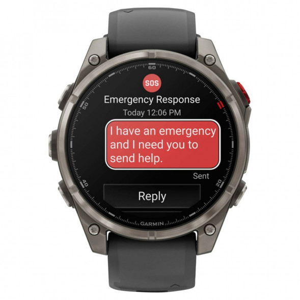 Умные часы Garmin Fenix 8 PRO, 51 мм, AMOLED, Sapphire, Titanium with Graphite/Black Silicone Band 010-03199-10 в Таганроге