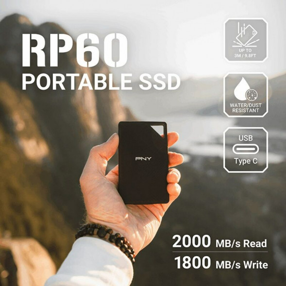 Внешний диск SSD PNY RP60 (PSDOGS3060-2TB-RB), 2 TB в Таганроге
