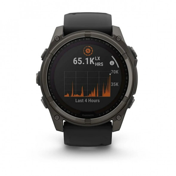 Умные часы Garmin Fenix 8, 51 мм, Solar, Sapphire Carbon Gray DLC Titanium with Black/Pebble Gray Silicone 010-02907-10 в Таганроге