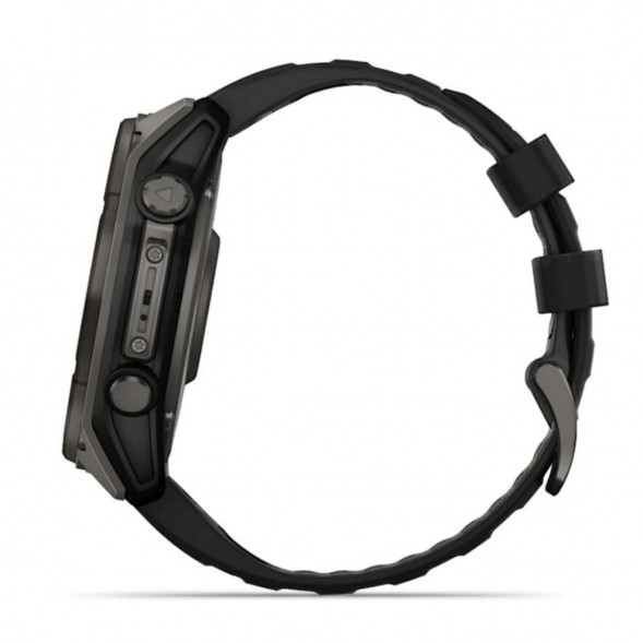 Умные часы Garmin Fenix 8, 51 мм, Solar, Sapphire Carbon Gray DLC Titanium with Black/Pebble Gray Silicone 010-02907-10 в Таганроге