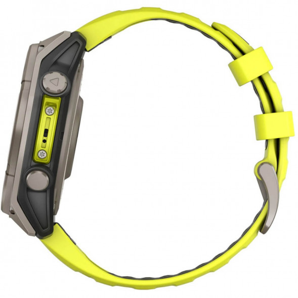 Умные часы Garmin Fenix 8, 51 мм, Solar, Sapphire Titanium with AMP Yellow/Graphite Silicone Band 010-02907-20 в Таганроге