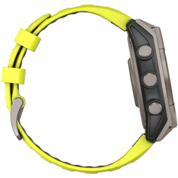 Умные часы Garmin Fenix 8, 51 мм, Solar, Sapphire Titanium with AMP Yellow/Graphite Silicone Band 010-02907-20 в Таганроге