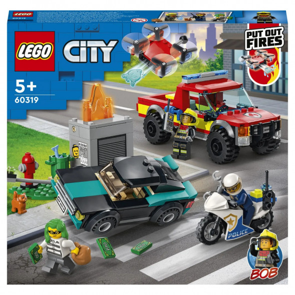 Конструктор LEGO City Fire 60319 Пожарная бригада и полицейская погоня в Таганроге