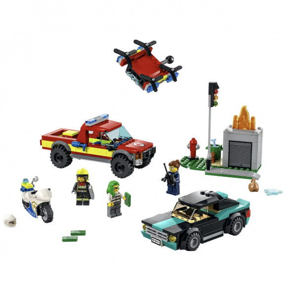 Конструктор LEGO City Fire 60319 Пожарная бригада и полицейская погоня в Таганроге