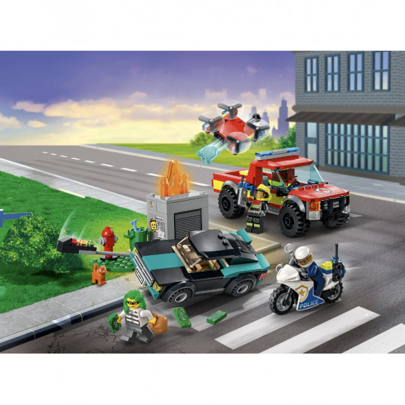 Конструктор LEGO City Fire 60319 Пожарная бригада и полицейская погоня в Таганроге