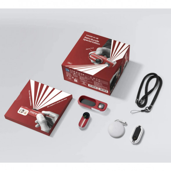 Экшн-камера Insta360 Go 3S Retro Bundle Special Edition 128ГБ, Red в Таганроге