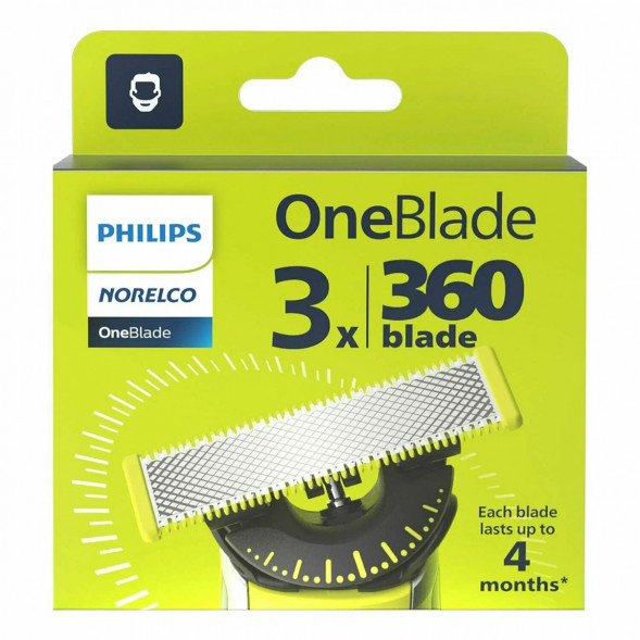 Сменные лезвия Philips OneBlade 360 QP430/50, 3 штуки в Таганроге