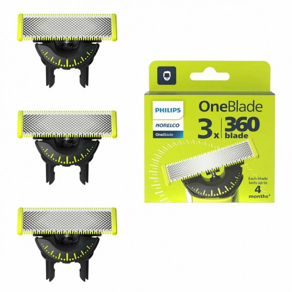 Сменные лезвия Philips OneBlade 360 QP430/50, 3 штуки в Таганроге