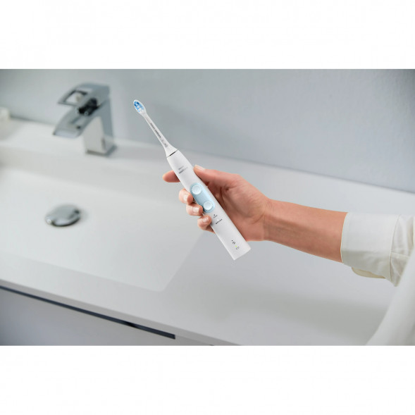 Электрическая звуковая зубная щетка Philips Sonicare ProtectiveClean 4500, White в Таганроге