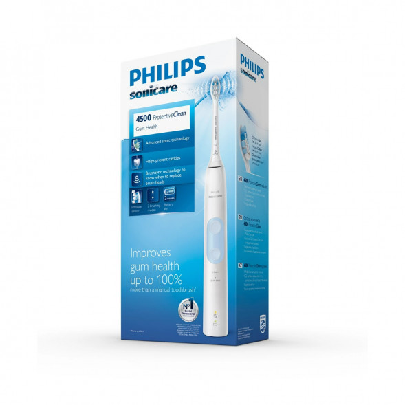 Электрическая звуковая зубная щетка Philips Sonicare ProtectiveClean 4500, White в Таганроге
