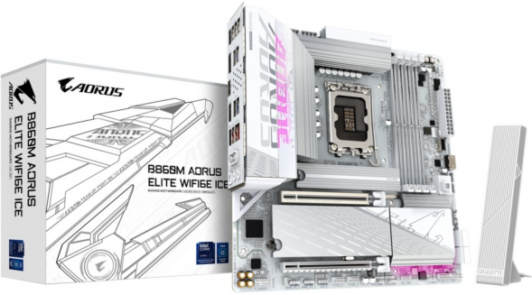 Материнская плата Gigabyte B860M AORUS ELITE WIFI6E ICE (LGA1851, mATX) в Таганроге