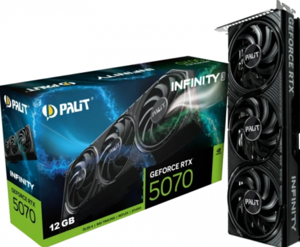 Видеокарта Palit GeForce RTX 5070 Infinity 3 OC [NE75070S19K9-GB2050S] в Таганроге