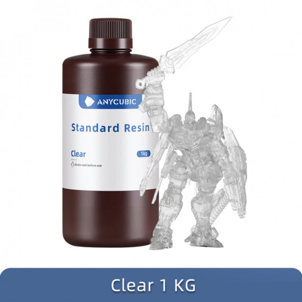 Фотополимерная смола Anycubic Standard Resin для 3D принтера Прозрачная (Clear), 1 кг в Таганроге